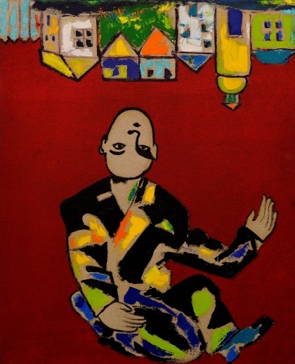 &quot;Inalcanzable ciudad&quot;, acrílico s / t, 100 x 81 cm.